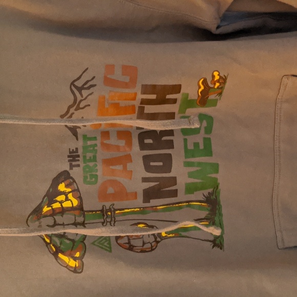 Mushroom Pacific Northwest Mtn. forager outdoors sweatshirt hoodie hunter tan - Picture 2 of 4